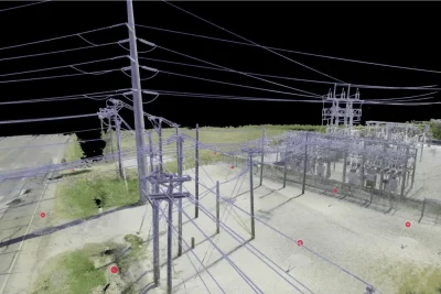 Topographic survey of the Cleburne, TX north electrical substation